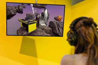 Stefan Panhans und Andrea Winkler, „If You Tell Me When Your Birthday Is (Machinima Version)“, 2020.  In der Ausstellung „Stefan Panhans / Andrea Winkler – The Pow(d)er of I Am Klick Klick Klick Klick and a very very bad bad musical!“, HMKV im Dortmunder